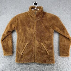 The North Face Furry Fleece Jacket Brown Womens Sz XS Warm Full Zip